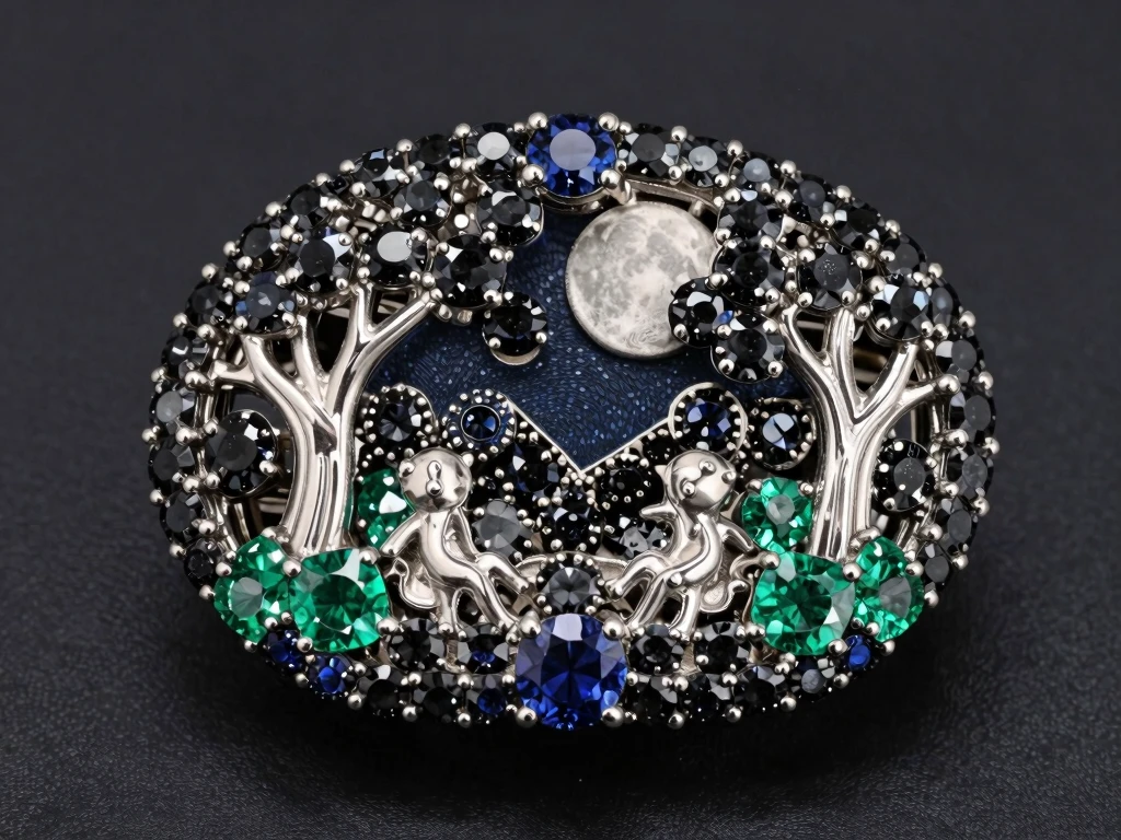 Midnight Garden Brooch
