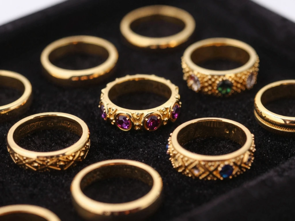Gold ring collection